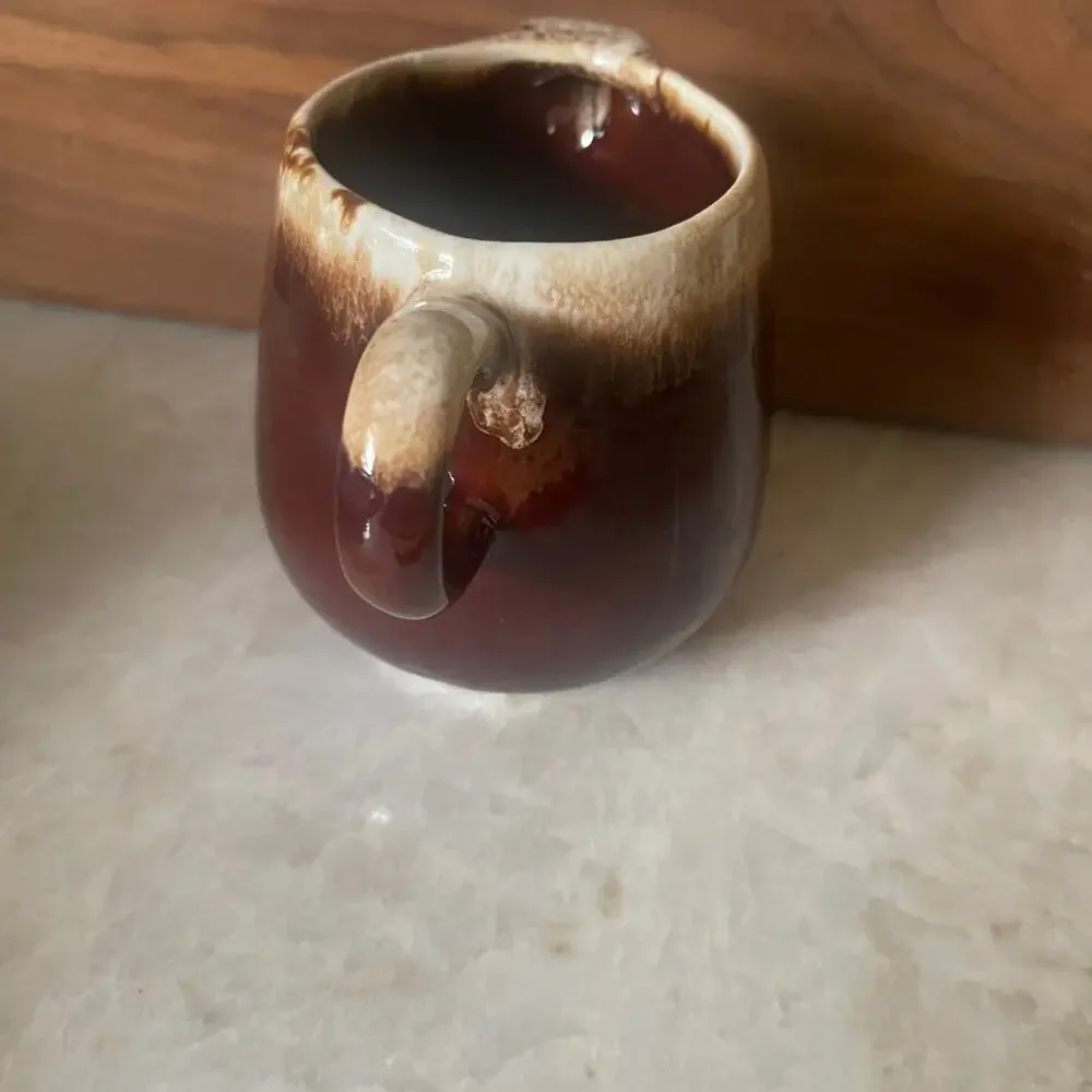 McCoy drip glaze pottery creamer/gravy/syrup